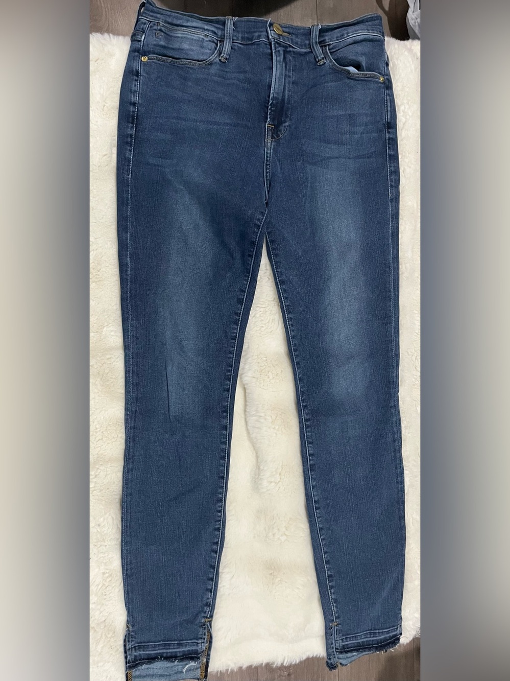 Frame Denim Dark Indigo Skinny Jeans